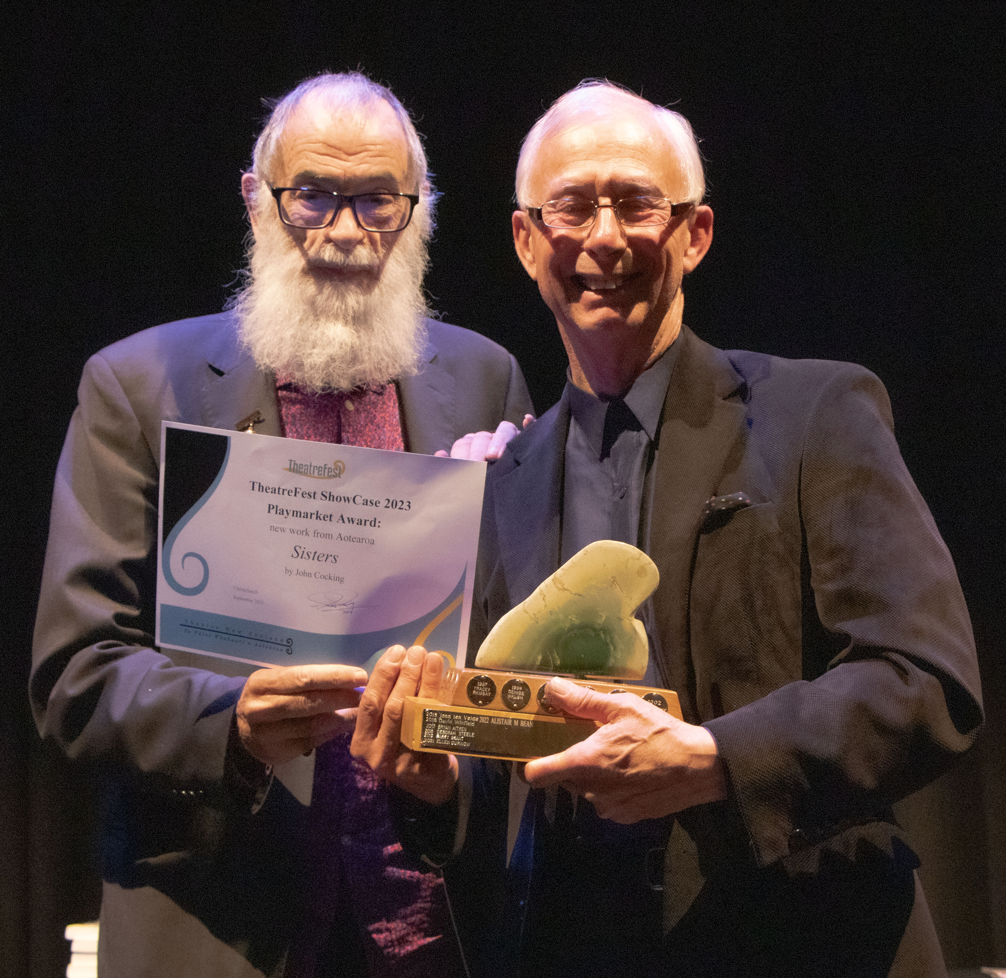 Playmarket Playwriting Award Alistair Bean